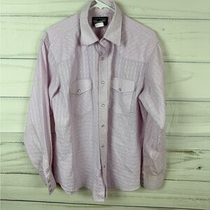 Wrangler Light Pink Casual Button Down Shirt